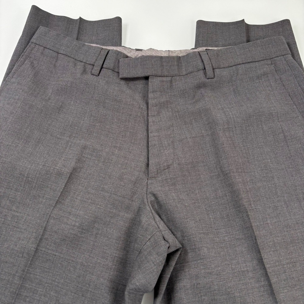 Banana Republic Mens 32x30 Gray Dress Pants Slim Fit Italian Wool Office Preppy